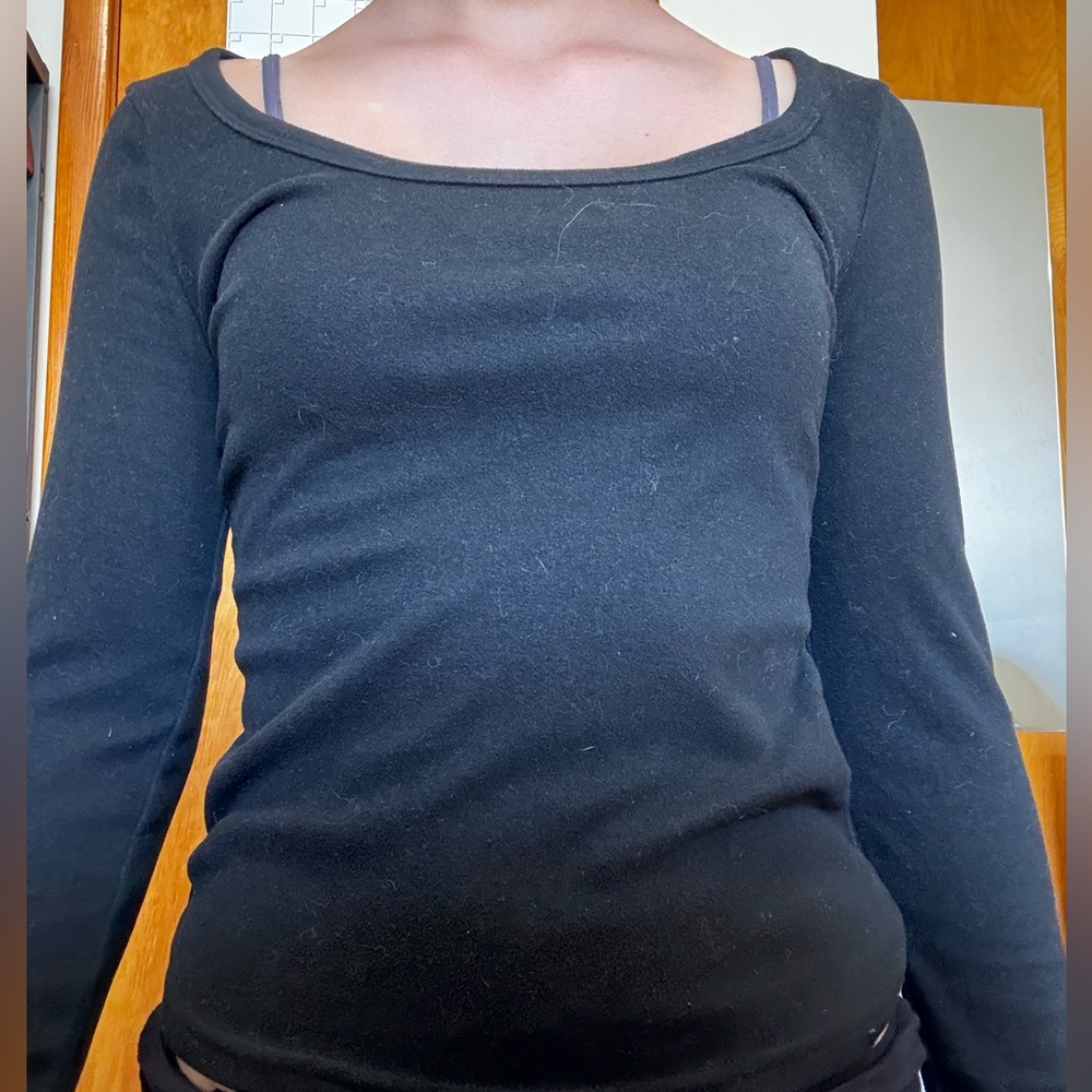 Chic Black Long Sleeve Bodysuit